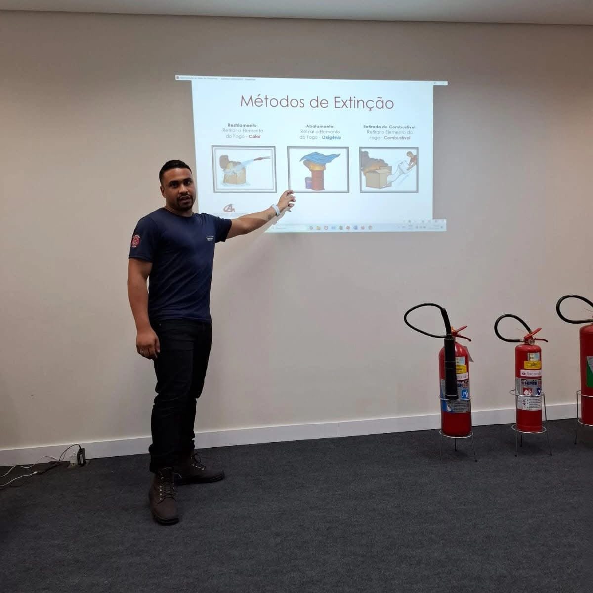 Treinamento de sinalização de emergência